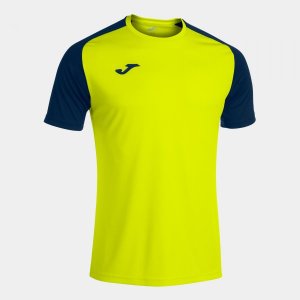 JOMA ACADEMY IV SHORT SLEEVE T-SHIRT FLUOR YELLOW NAVY