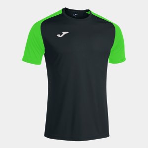 JOMA ACADEMY IV SHORT SLEEVE T-SHIRT BLACK FLUOR GREEN
