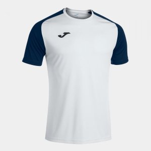 JOMA ACADEMY IV SHORT SLEEVE T-SHIRT WHITE NAVY
