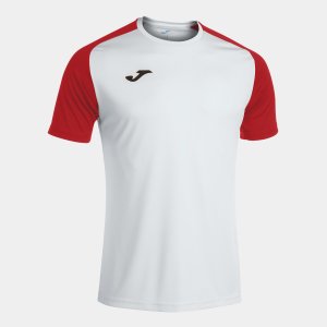 JOMA ACADEMY IV SHORT SLEEVE T-SHIRT WHITE RED