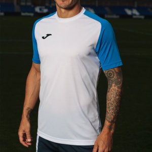 JOMA ACADEMY IV SHORT SLEEVE T-SHIRT WHITE ROYAL