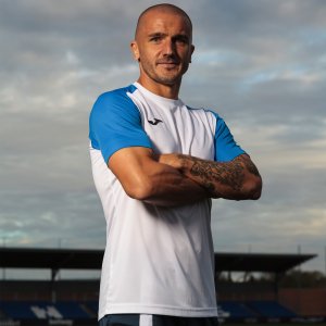 JOMA ACADEMY IV SHORT SLEEVE T-SHIRT WHITE ROYAL