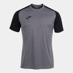 JOMA ACADEMY IV SHORT SLEEVE T-SHIRT MELANGE GRAY BLACK