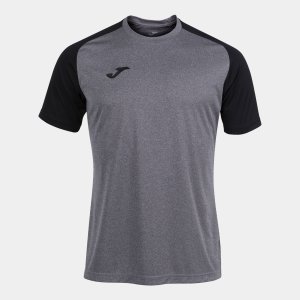 JOMA ACADEMY IV SHORT SLEEVE T-SHIRT MELANGE GRAY BLACK