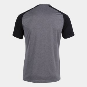 JOMA ACADEMY IV SHORT SLEEVE T-SHIRT MELANGE GRAY BLACK