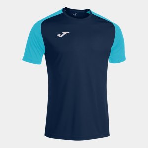 JOMA ACADEMY IV SHORT SLEEVE T-SHIRT NAVY FLUOR TURQUOISE