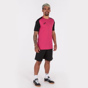 JOMA ACADEMY IV SHORT SLEEVE T-SHIRT FUCHSIA BLACK