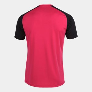 JOMA ACADEMY IV SHORT SLEEVE T-SHIRT FUCHSIA BLACK