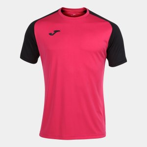 JOMA ACADEMY IV SHORT SLEEVE T-SHIRT FUCHSIA BLACK