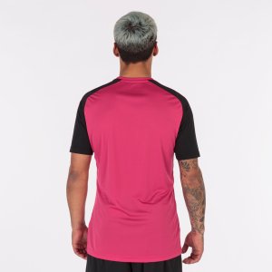 JOMA ACADEMY IV SHORT SLEEVE T-SHIRT FUCHSIA BLACK