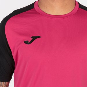 JOMA ACADEMY IV SHORT SLEEVE T-SHIRT FUCHSIA BLACK