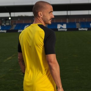 JOMA ACADEMY IV SHORT SLEEVE T-SHIRT YELLOW BLACK