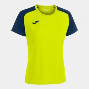 JOMA ACADEMY IV SHORT SLEEVE T-SHIRT FLUOR YELLOW NAVY