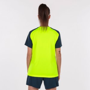 JOMA ACADEMY IV SHORT SLEEVE T-SHIRT FLUOR YELLOW NAVY