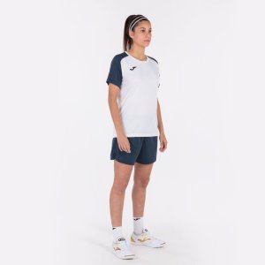 JOMA ACADEMY IV SHORT SLEEVE T-SHIRT WHITE NAVY