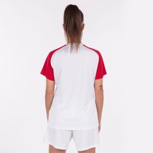 JOMA ACADEMY IV SHORT SLEEVE T-SHIRT WHITE RED