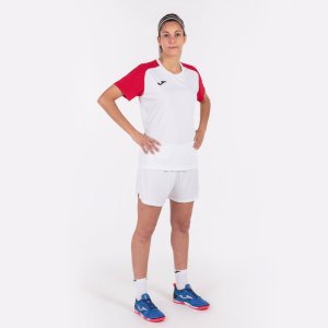JOMA ACADEMY IV SHORT SLEEVE T-SHIRT WHITE RED