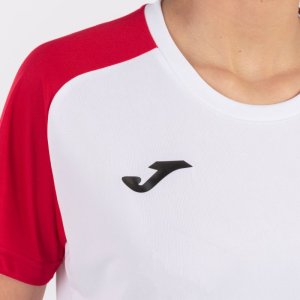 JOMA ACADEMY IV SHORT SLEEVE T-SHIRT WHITE RED