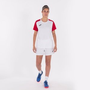 JOMA ACADEMY IV SHORT SLEEVE T-SHIRT WHITE RED