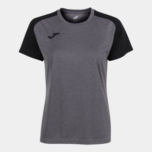 JOMA ACADEMY IV SHORT SLEEVE T-SHIRT MELANGE GRAY BLACK
