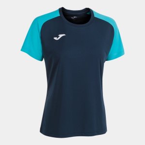 JOMA ACADEMY IV SHORT SLEEVE T-SHIRT NAVY FLUOR TURQUOISE