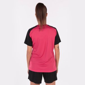 JOMA ACADEMY IV SHORT SLEEVE T-SHIRT FUCHSIA BLACK