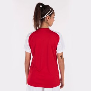 JOMA ACADEMY IV SHORT SLEEVE T-SHIRT RED WHITE