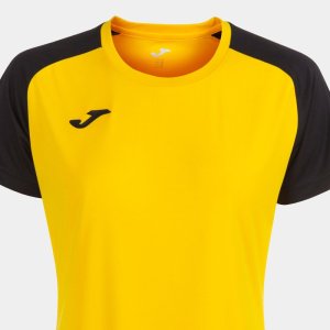JOMA ACADEMY IV SHORT SLEEVE T-SHIRT YELLOW BLACK