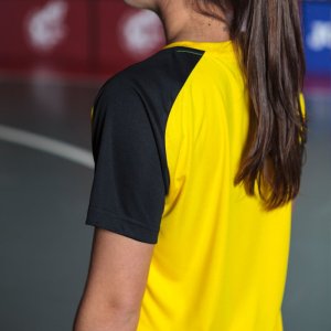 JOMA ACADEMY IV SHORT SLEEVE T-SHIRT YELLOW BLACK