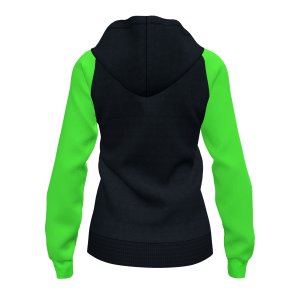 JOMA ACADEMY IV ZIP-UP HOODIE BLACK FLUOR GREEN