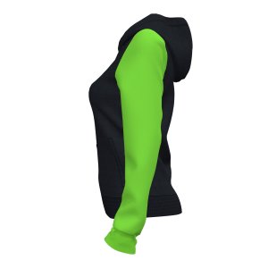 JOMA ACADEMY IV ZIP-UP HOODIE BLACK FLUOR GREEN
