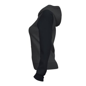 JOMA HOODED JACKET WOMAN ACADEMY IV DARK GRAY BLACK