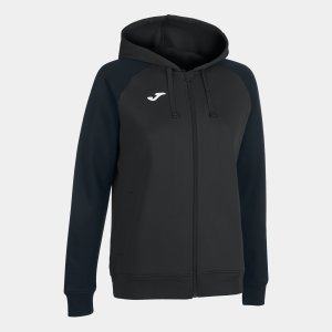 JOMA HOODED JACKET WOMAN ACADEMY IV DARK GRAY BLACK