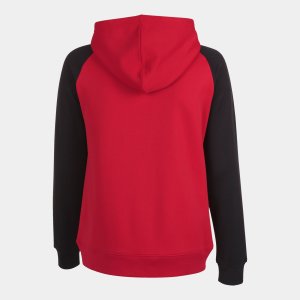 JOMA HOODED JACKET WOMAN ACADEMY IV RED BLACK