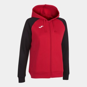 JOMA HOODED JACKET WOMAN ACADEMY IV RED BLACK