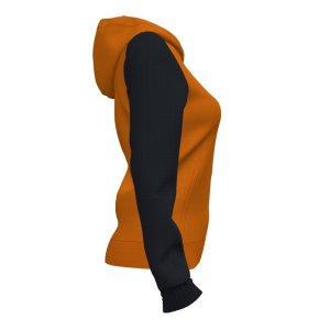 JOMA HOODED JACKET WOMAN ACADEMY IV ORANGE BLACK