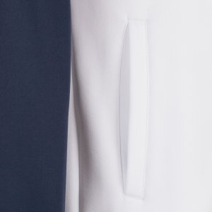 JOMA HOODED JACKET WOMAN ACADEMY IV WHITE NAVY BLUE