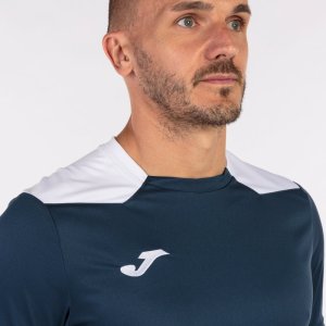 JOMA CHAMPIONSHIP VI SHORT SLEEVE T-SHIRT NAVY WHITE