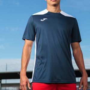 JOMA CHAMPIONSHIP VI SHORT SLEEVE T-SHIRT NAVY WHITE