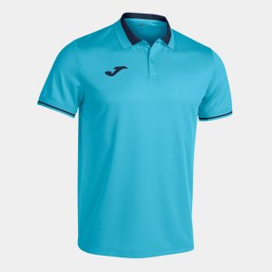 JOMA CHAMPIONSHIP VI SHORT SLEEVE POLO FLUOR TURQUOISE-NAVY