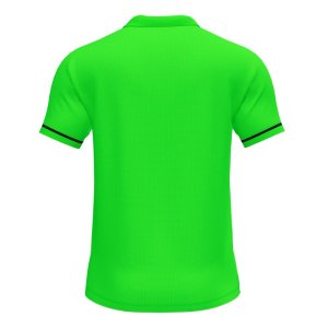 JOMA CHAMPIONSHIP VI SHORT SLEEVE POLO FLUOR GREEN BLACK