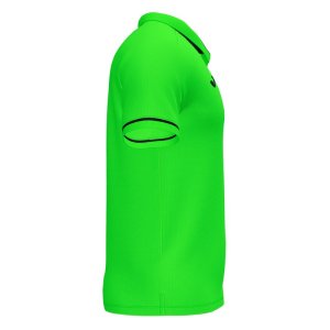 JOMA CHAMPIONSHIP VI SHORT SLEEVE POLO FLUOR GREEN BLACK