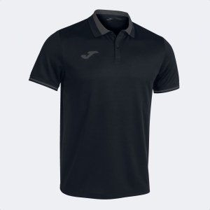 JOMA CHAMPIONSHIP VI SHORT SLEEVE POLO BLACK ANTHRACITE