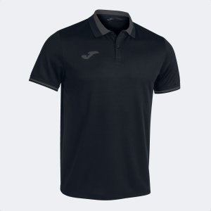 JOMA CHAMPIONSHIP VI SHORT SLEEVE POLO BLACK ANTHRACITE