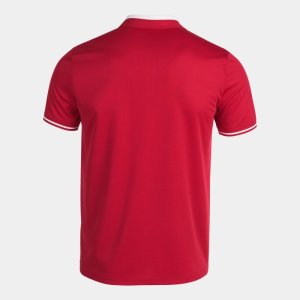 JOMA CHAMPIONSHIP VI SHORT SLEEVE POLO RED WHITE