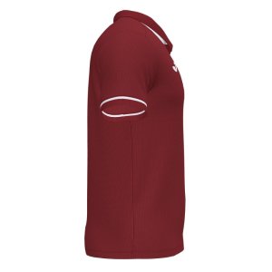 JOMA CHAMPIONSHIP VI SHORT SLEEVE POLO BURGUNDY WHITE