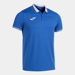 JOMA CHAMPIONSHIP VI SHORT SLEEVE POLO ROYAL WHITE
