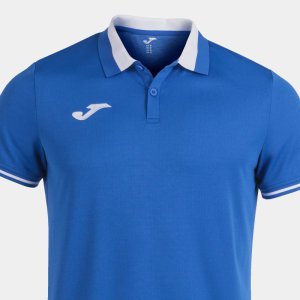JOMA CHAMPIONSHIP VI SHORT SLEEVE POLO ROYAL WHITE