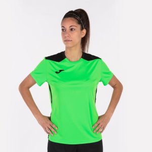 JOMA CHAMPIONSHIP VI SHORT SLEEVE T-SHIRT FLUOR GREEN BLACK