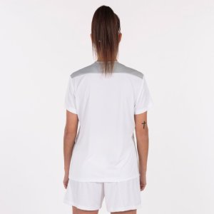 JOMA CHAMPIONSHIP VI SHORT SLEEVE T-SHIRT WHITE GRAY